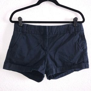 navy blue j crew chino shorts